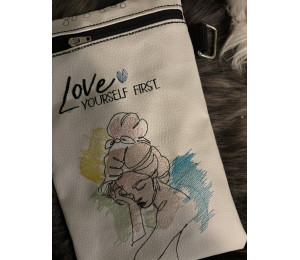 ADVENTSKALENDER 20. Dezember - Stickdatei - Love yourself first Frau LineArt